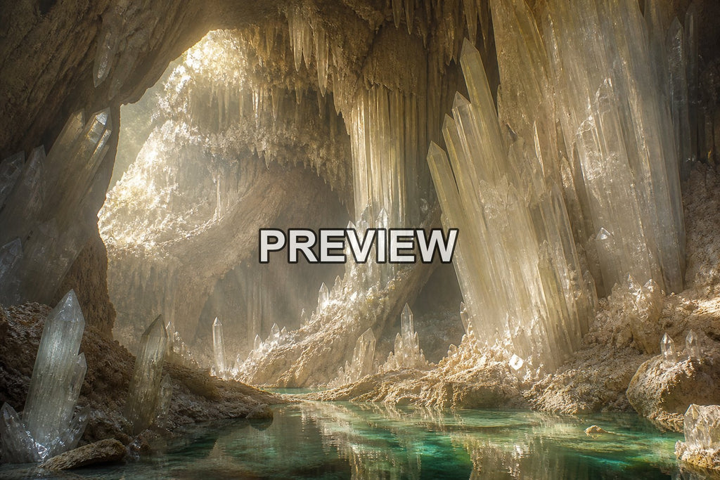 Fantasy Crystal Caves – 10 Desktop & Phone Wallpaper Bundle – preview 10