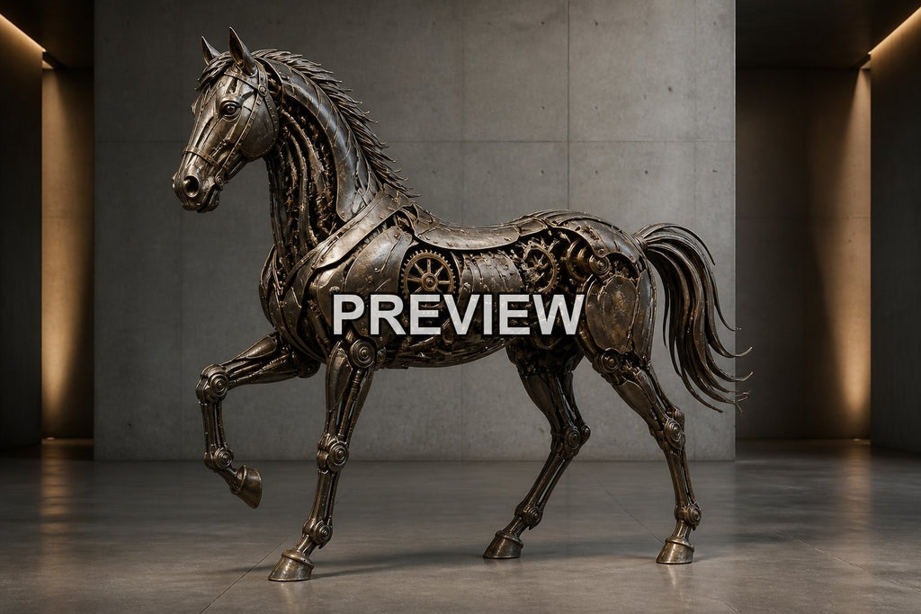 Mechanical Animal Sculptures – 10 Desktop & Phone Wallpaper Bundle – preview 3
