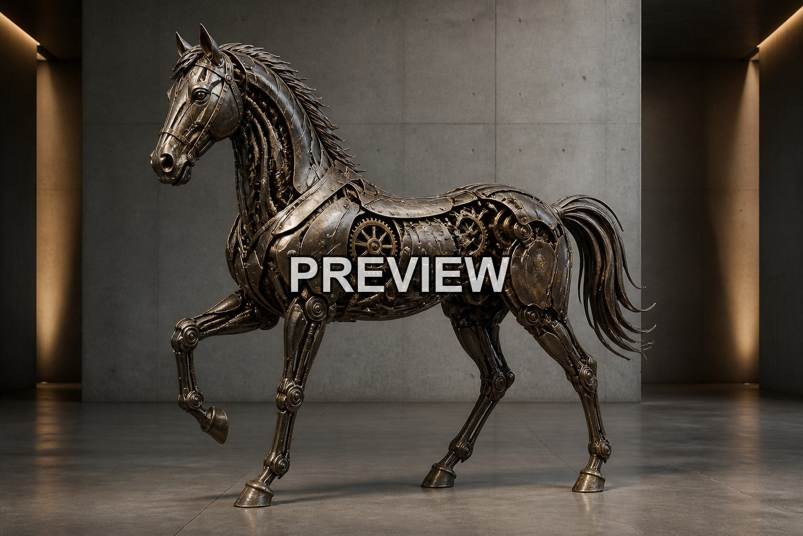 Mechanical Animal Sculptures – 10 Desktop & Phone Wallpaper Bundle – preview 3