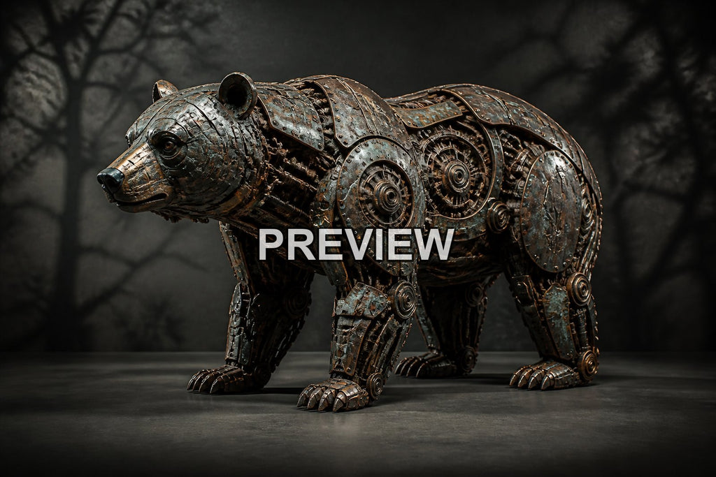 Mechanical Animal Sculptures – 10 Desktop & Phone Wallpaper Bundle – preview 4