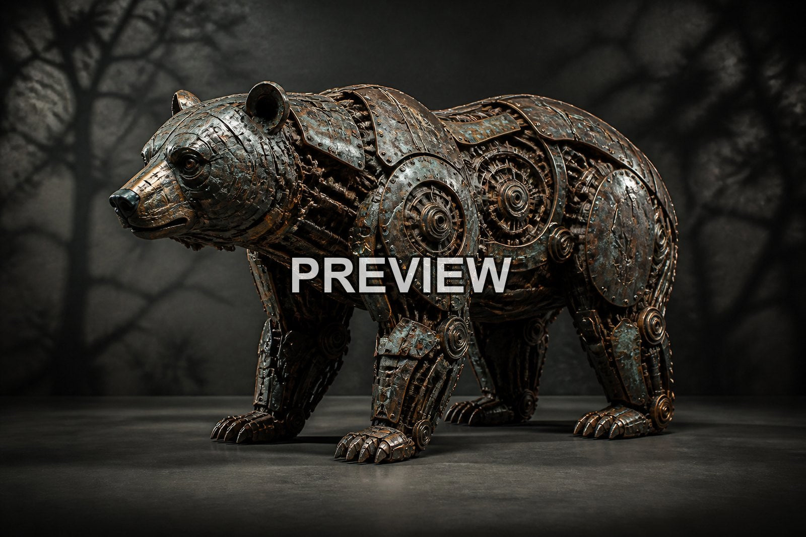 Mechanical Animal Sculptures – 10 Desktop & Phone Wallpaper Bundle – preview 4