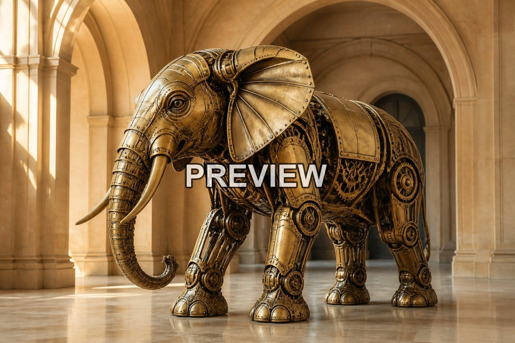 Mechanical Animal Sculptures – 10 Desktop & Phone Wallpaper Bundle – preview 7