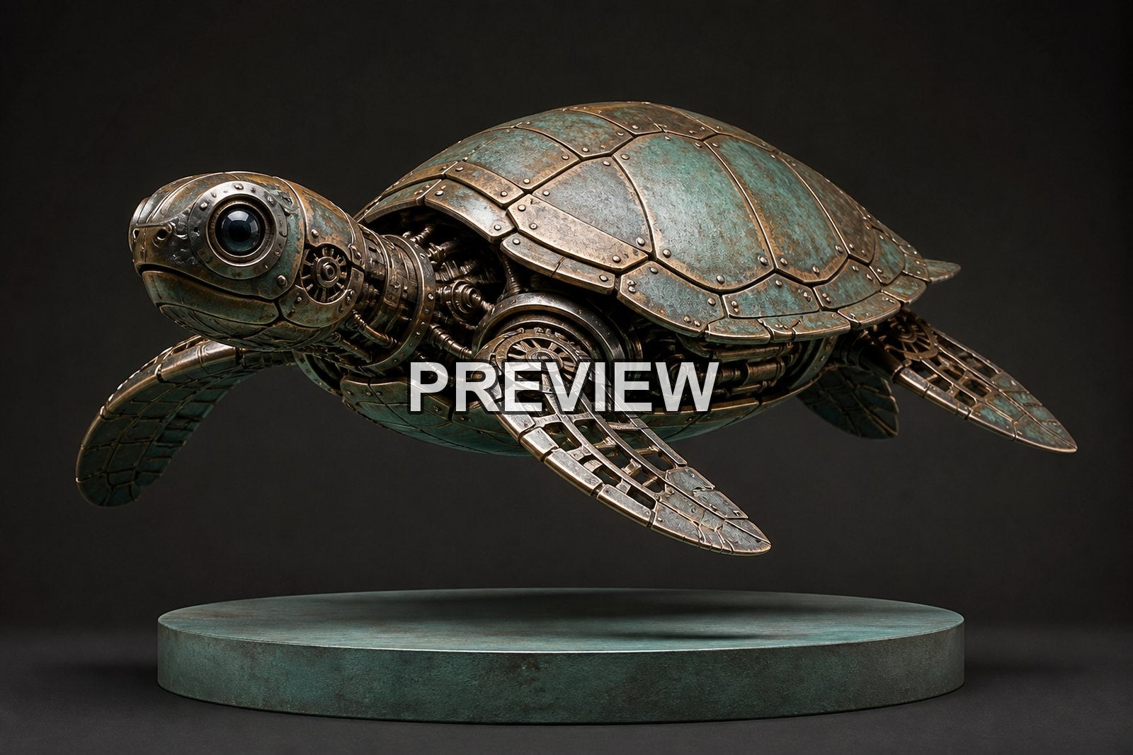 Mechanical Animal Sculptures – 10 Desktop & Phone Wallpaper Bundle – preview 8