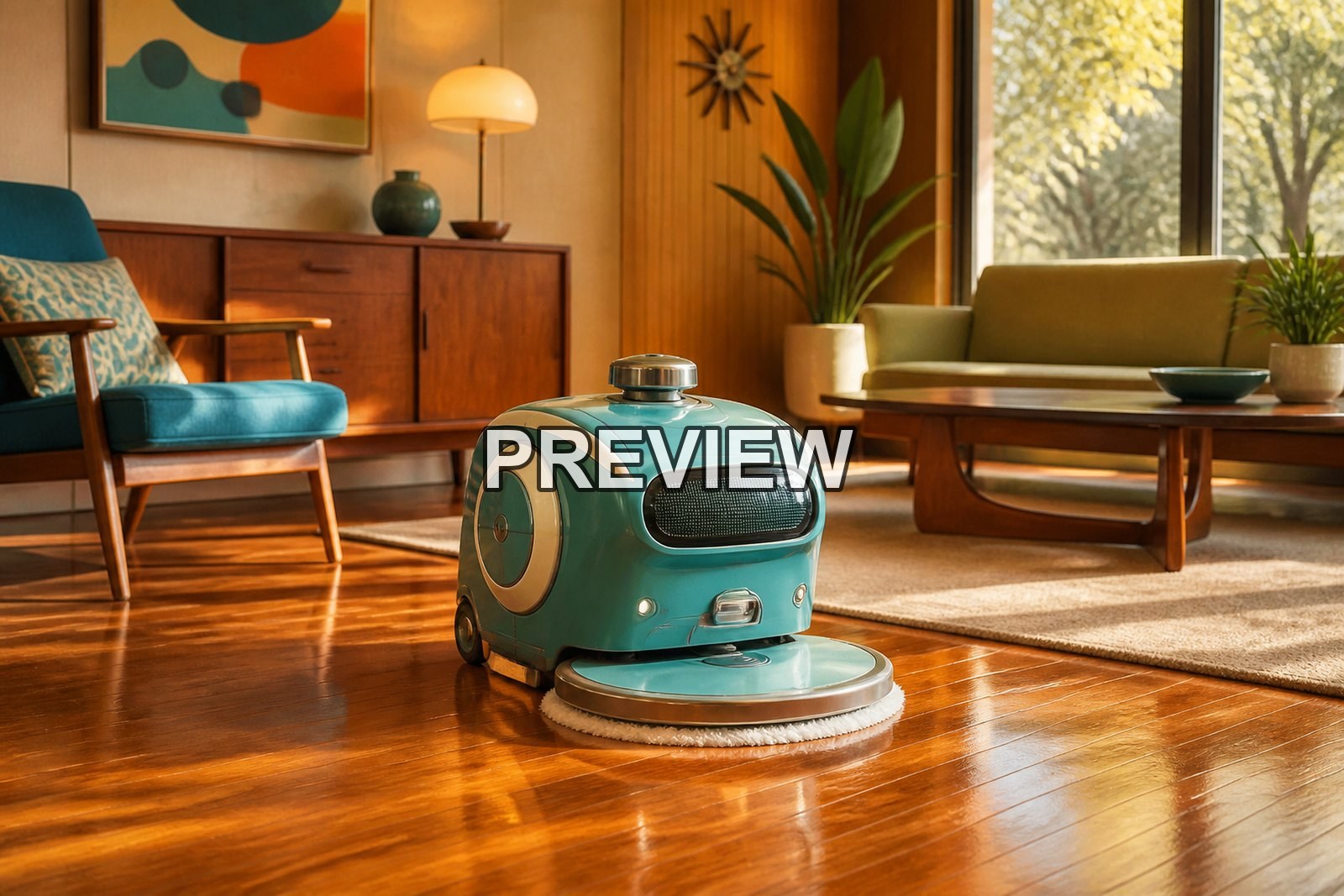 Retro Household Helper Robots – 10 Desktop & Phone Wallpaper Bundle – preview 2