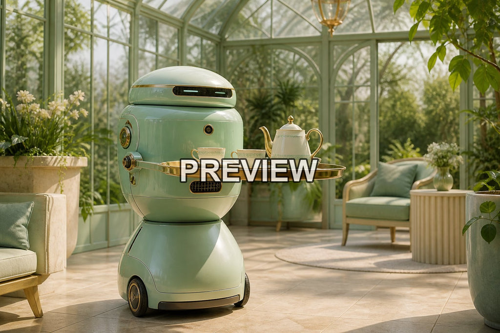 Retro Household Helper Robots – 10 Desktop & Phone Wallpaper Bundle – preview 5