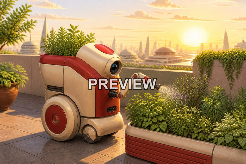 Retro Household Helper Robots – 10 Desktop & Phone Wallpaper Bundle – preview 6