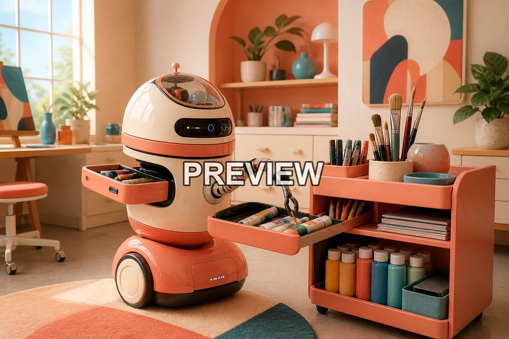 Retro Household Helper Robots – 10 Desktop & Phone Wallpaper Bundle – preview 9