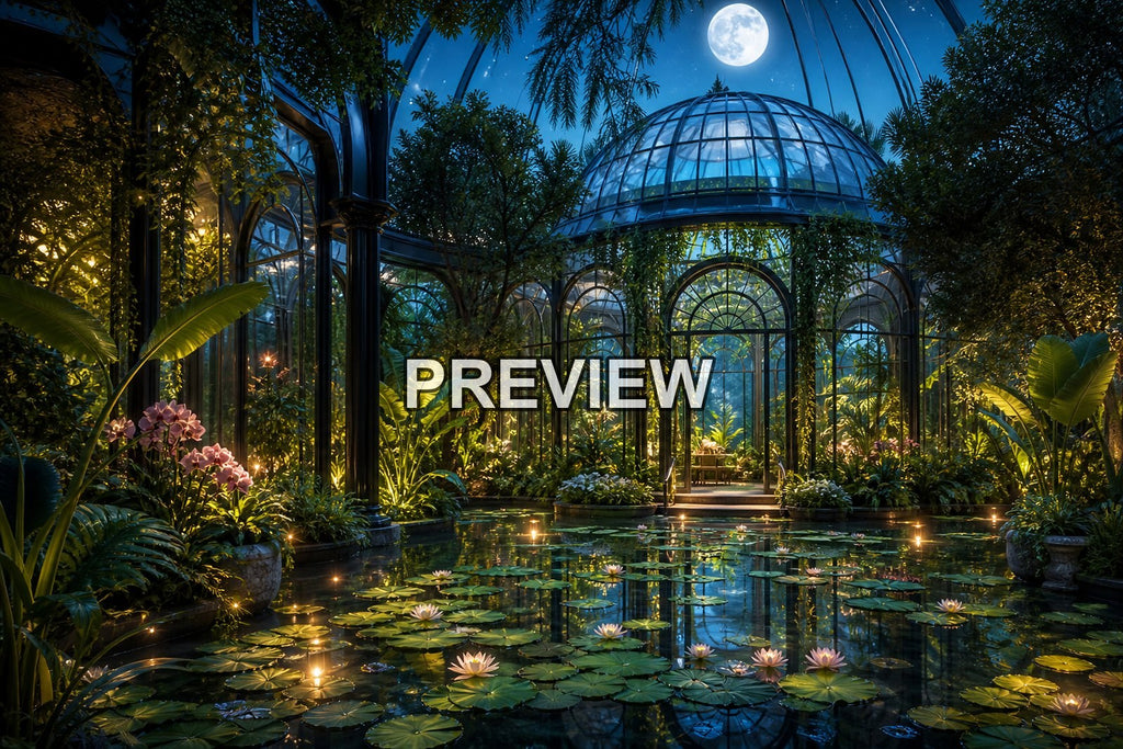 Dreamlike Greenhouses – 10 Desktop & Phone Wallpaper Bundle – preview 8