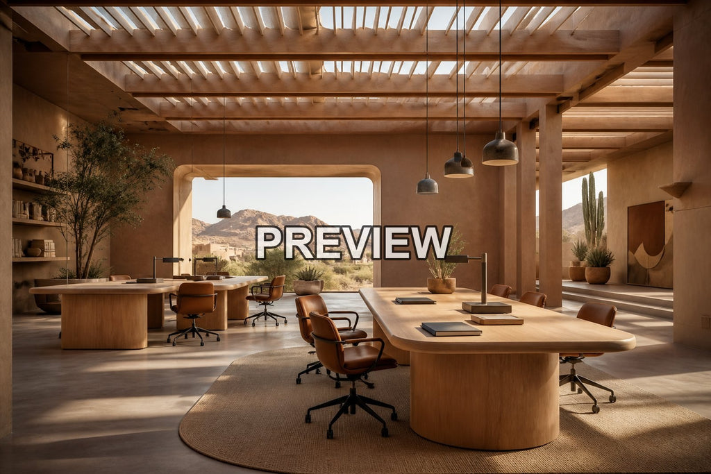 Futuristic Offices – 10 Desktop & Phone Wallpaper Bundle – preview 4