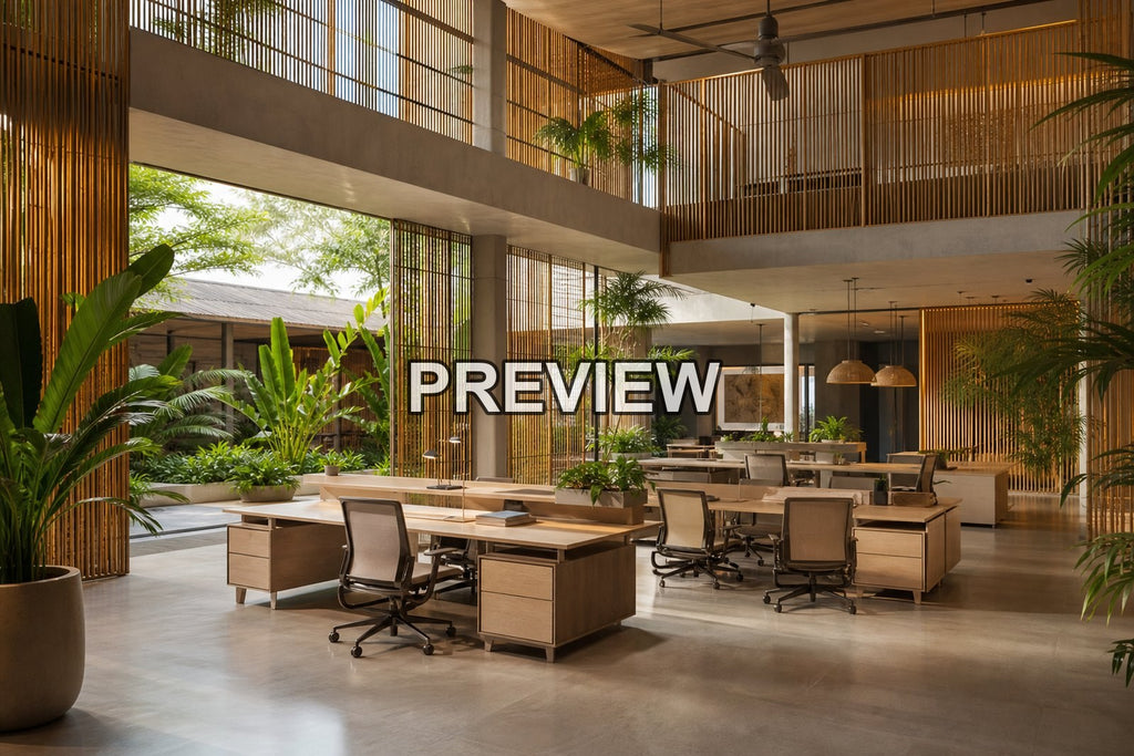 Futuristic Offices – 10 Desktop & Phone Wallpaper Bundle – preview 9