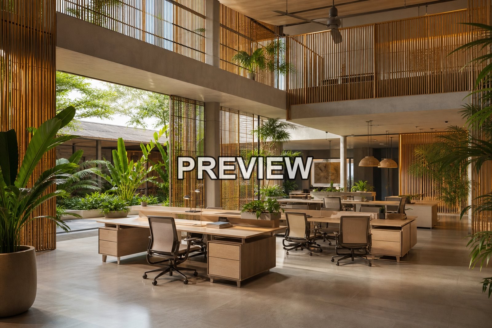 Futuristic Offices – 10 Desktop & Phone Wallpaper Bundle – preview 9