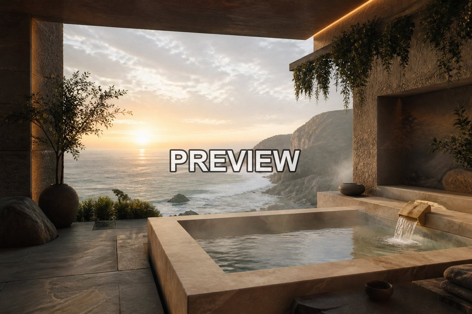 Luxury Spas and Relaxation Areas – 10 Desktop & Phone Wallpaper Bundle – preview 1