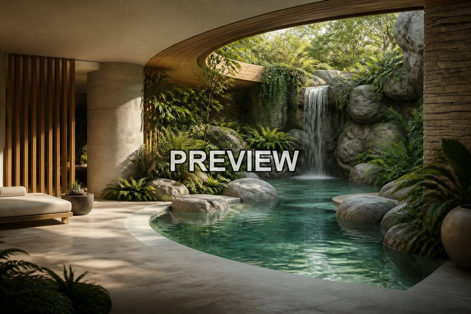 Luxury Spas and Relaxation Areas – 10 Desktop & Phone Wallpaper Bundle – preview 5