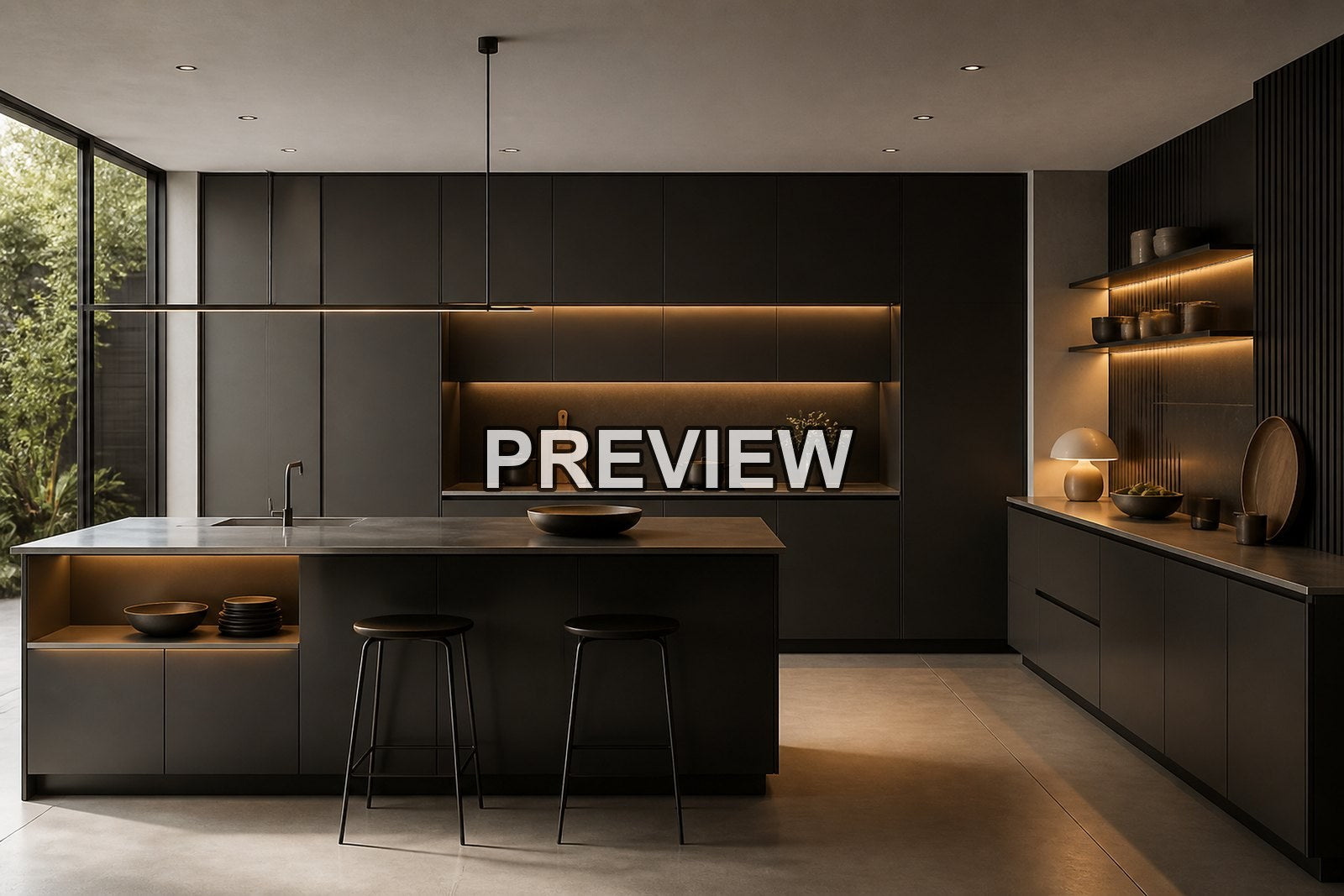 Minimalist Kitchens – 10 Desktop & Phone Wallpaper Bundle – preview 2