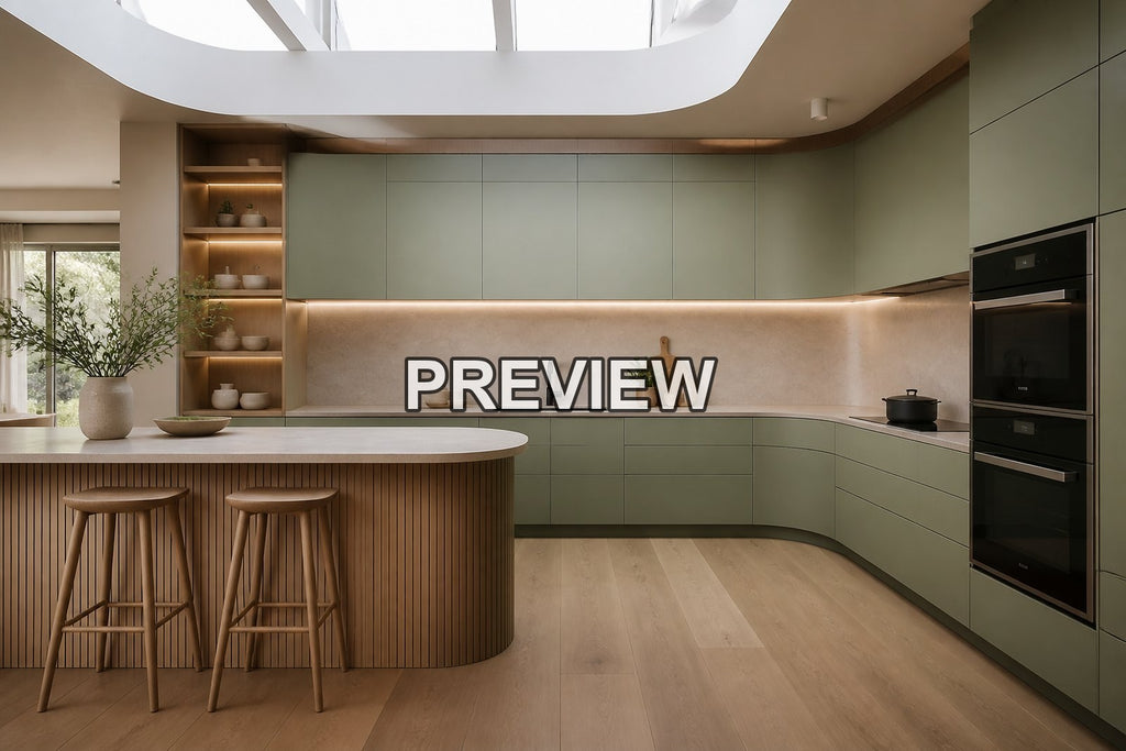 Minimalist Kitchens – 10 Desktop & Phone Wallpaper Bundle – preview 4