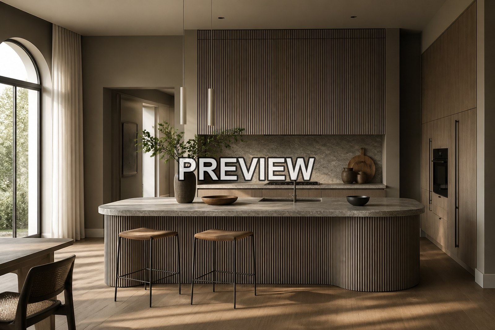 Minimalist Kitchens – 10 Desktop & Phone Wallpaper Bundle – preview 5