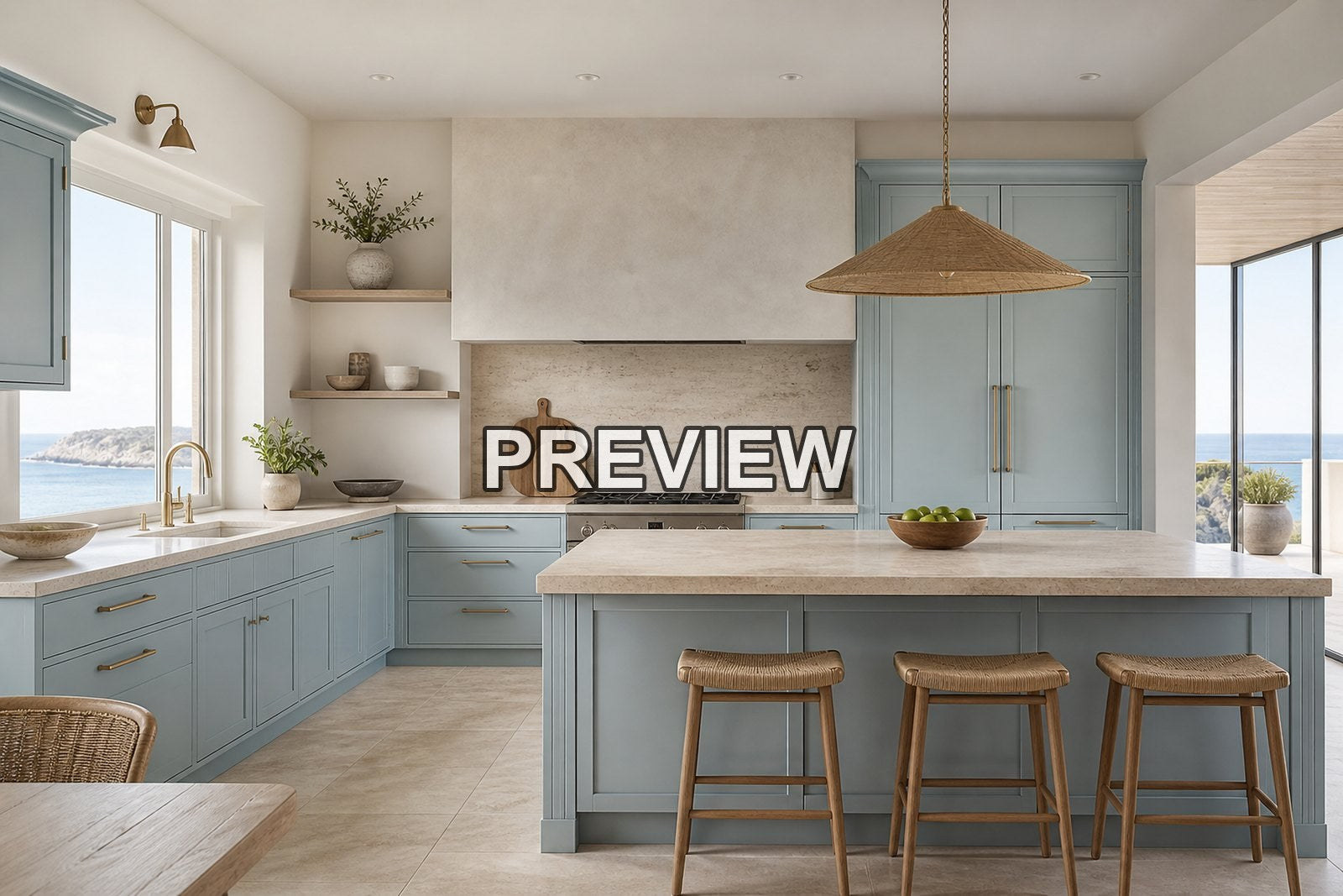 Minimalist Kitchens – 10 Desktop & Phone Wallpaper Bundle – preview 6