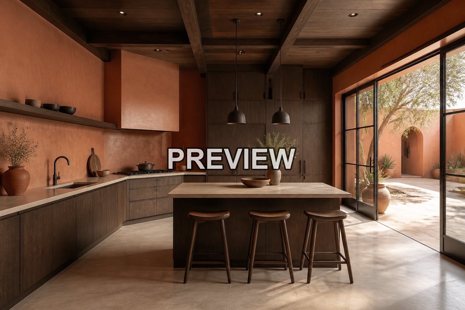 Minimalist Kitchens – 10 Desktop & Phone Wallpaper Bundle – preview 7