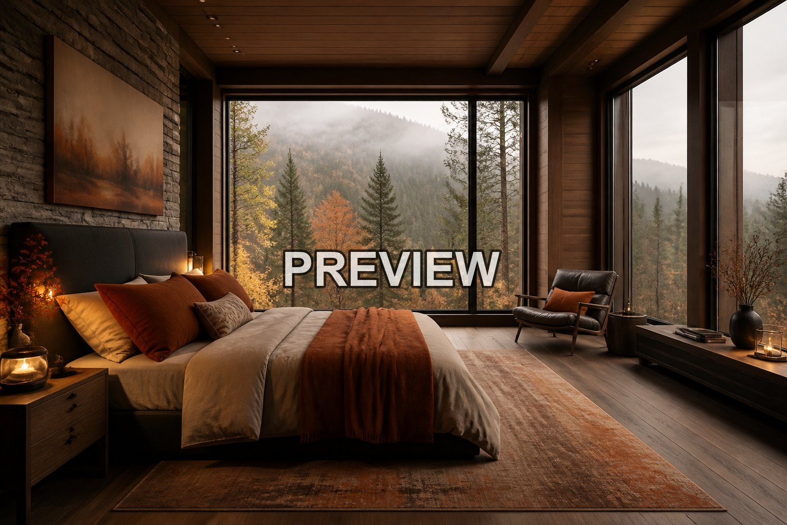 Dreamlike Bedrooms – 10 Desktop & Phone Wallpaper Bundle – preview 9