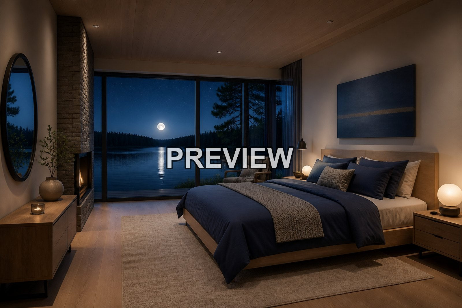 Dreamlike Bedrooms – 10 Desktop & Phone Wallpaper Bundle – preview 10