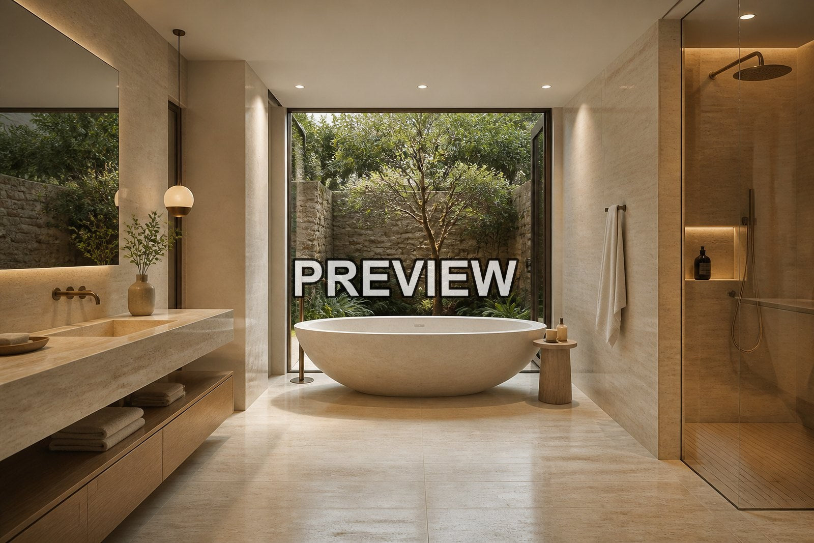 Modern Bathrooms – 10 Desktop & Phone Wallpaper Bundle – preview 1