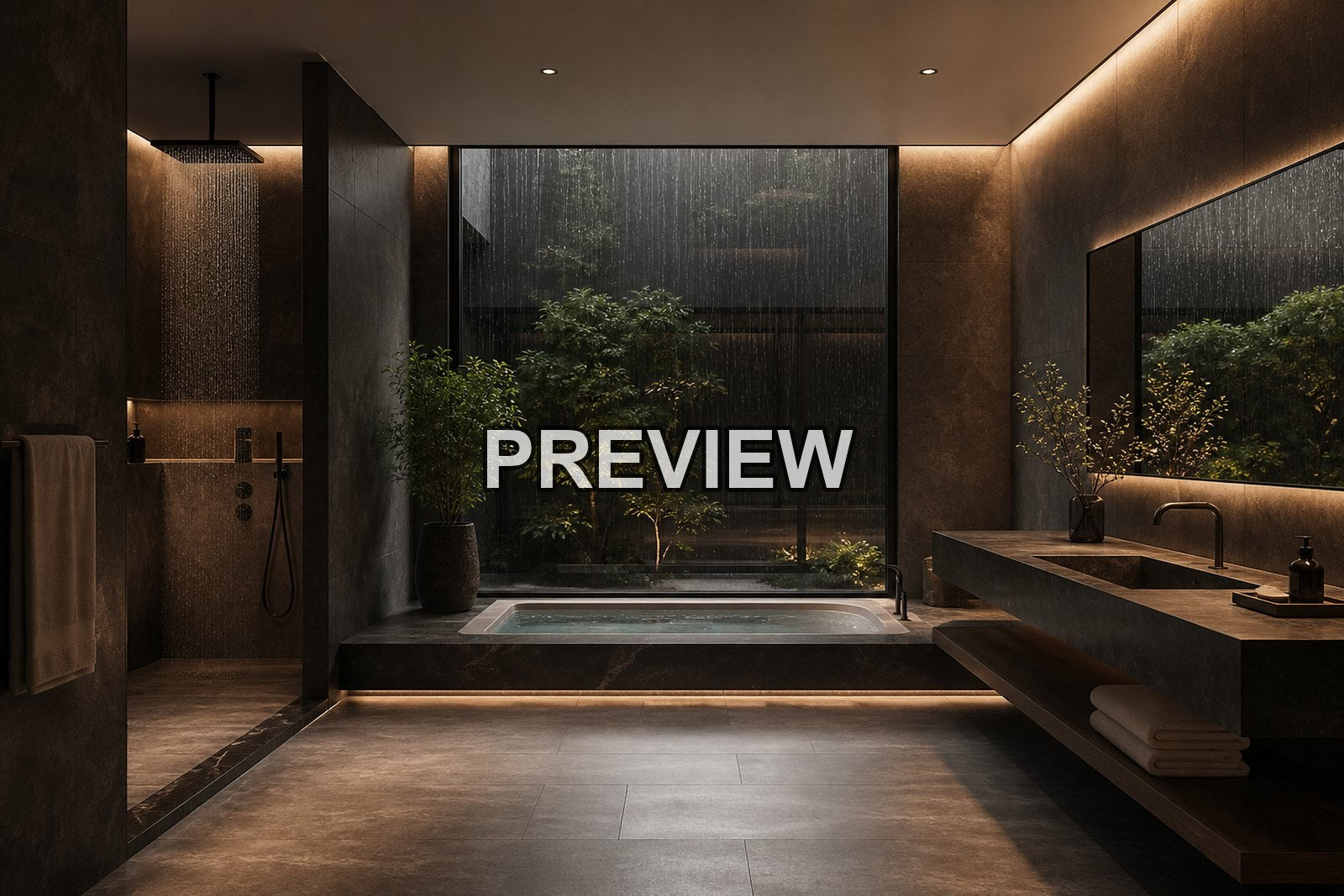 Modern Bathrooms – 10 Desktop & Phone Wallpaper Bundle – preview 2