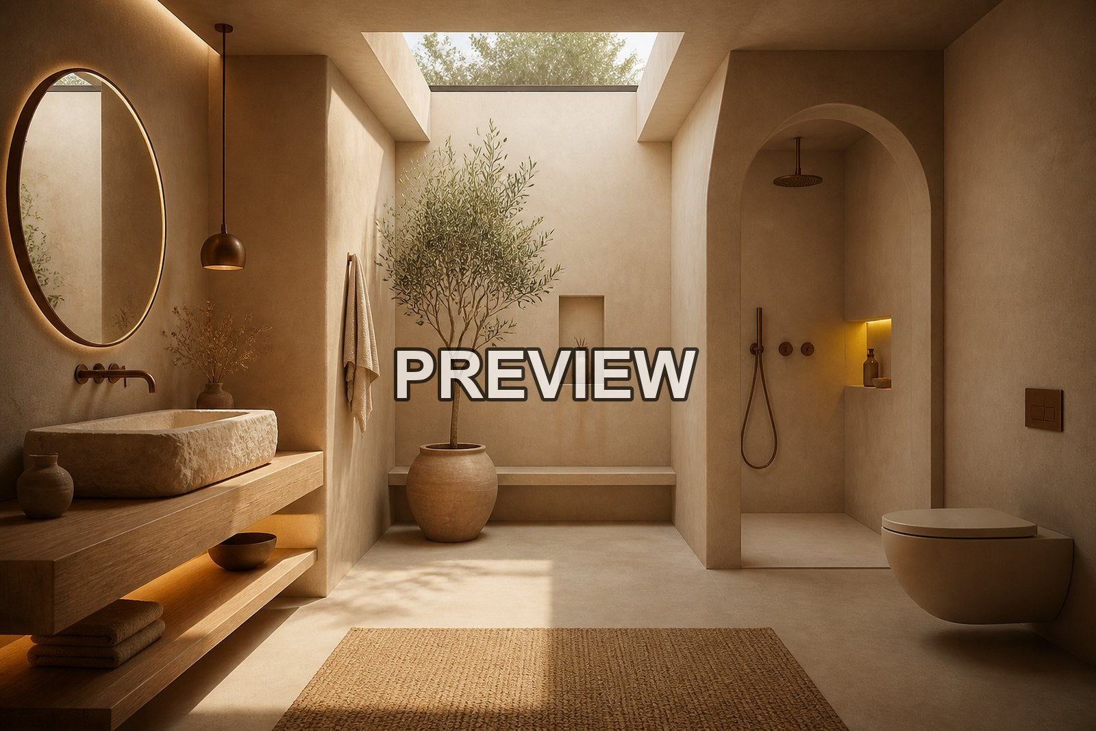 Modern Bathrooms – 10 Desktop & Phone Wallpaper Bundle – preview 5