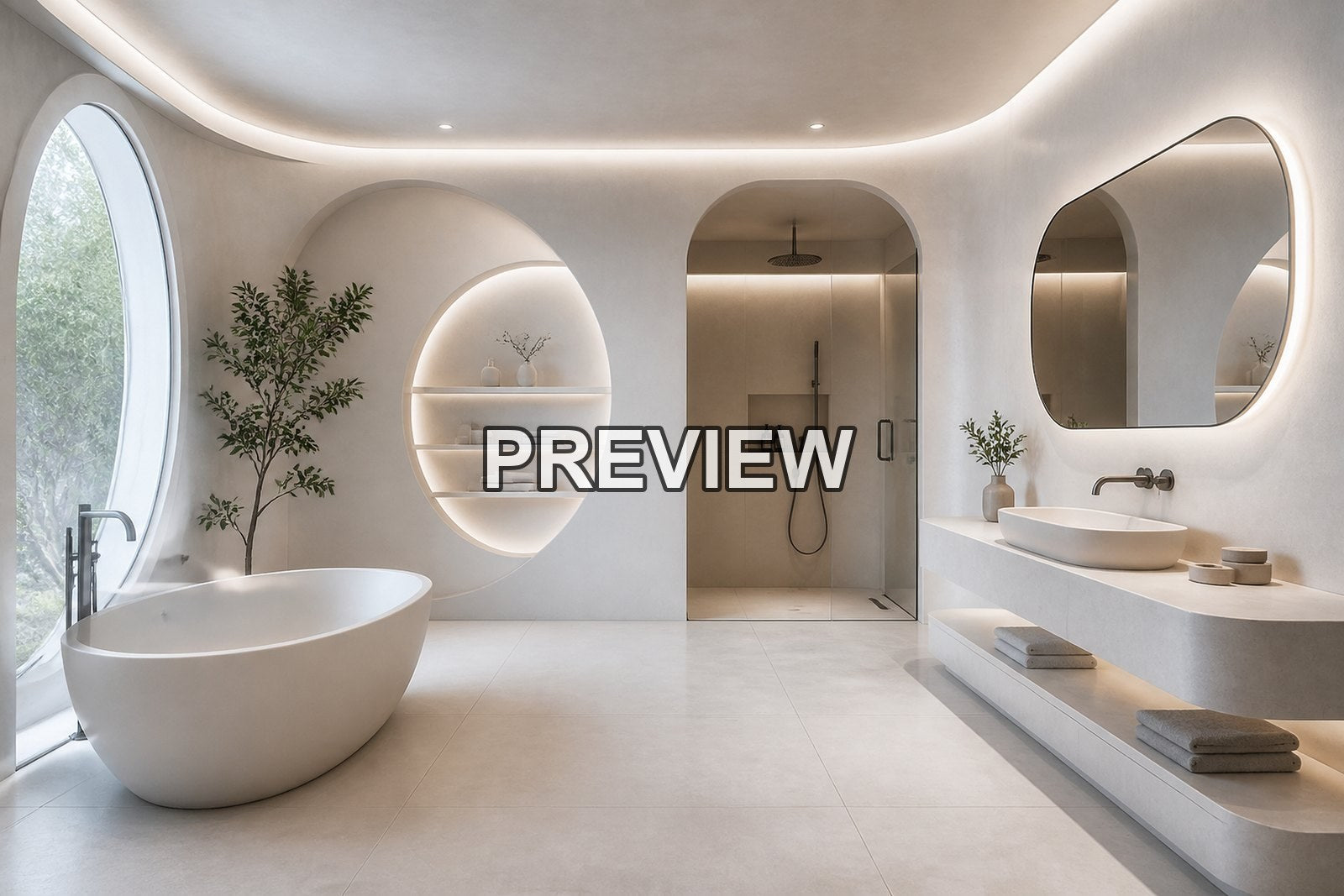 Modern Bathrooms – 10 Desktop & Phone Wallpaper Bundle – preview 8