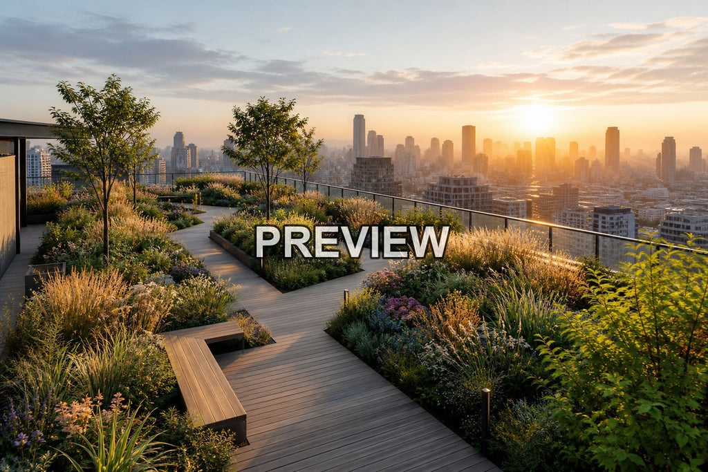 Urban Rooftop Gardens – 10 Desktop & Phone Wallpaper Bundle – preview 1