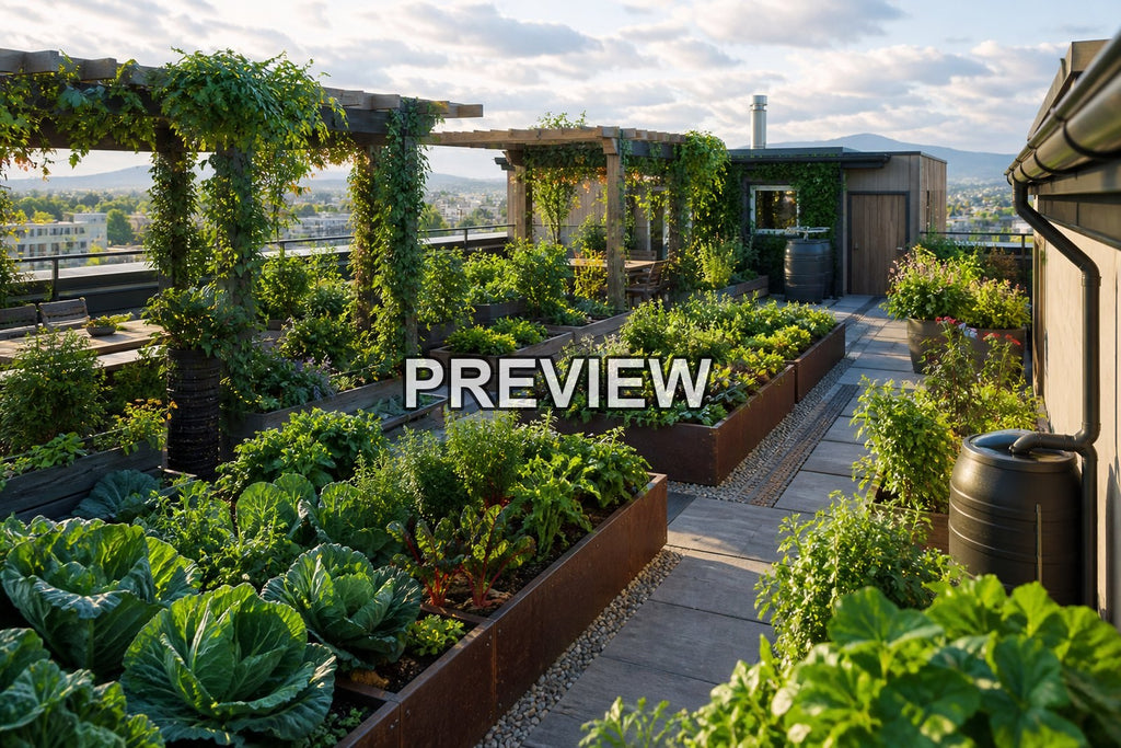 Urban Rooftop Gardens – 10 Desktop & Phone Wallpaper Bundle – preview 2