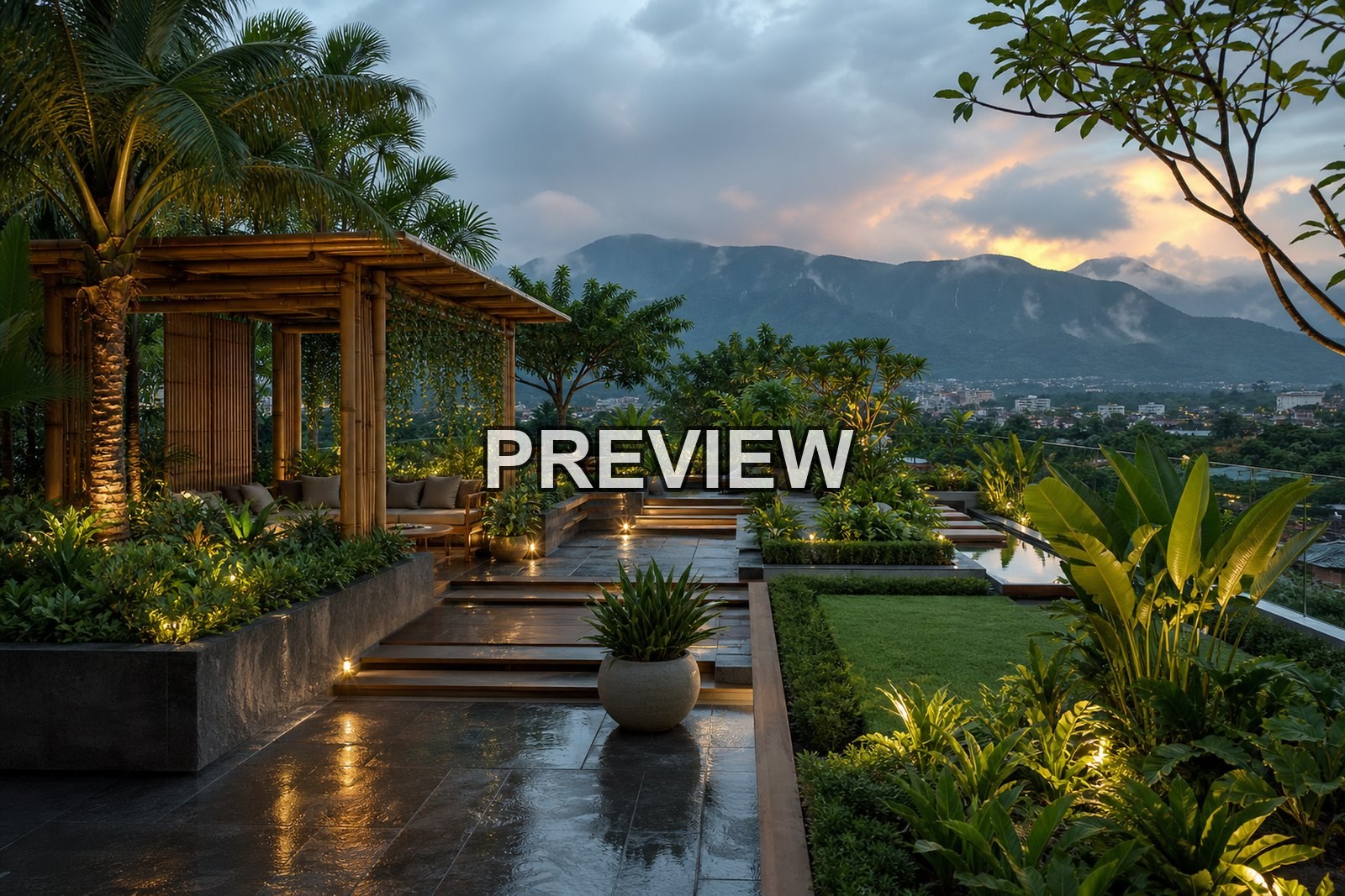 Urban Rooftop Gardens – 10 Desktop & Phone Wallpaper Bundle – preview 5