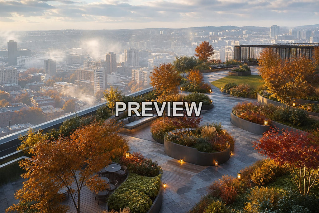 Urban Rooftop Gardens – 10 Desktop & Phone Wallpaper Bundle – preview 6