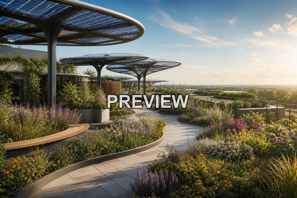 Urban Rooftop Gardens – 10 Desktop & Phone Wallpaper Bundle – preview 10