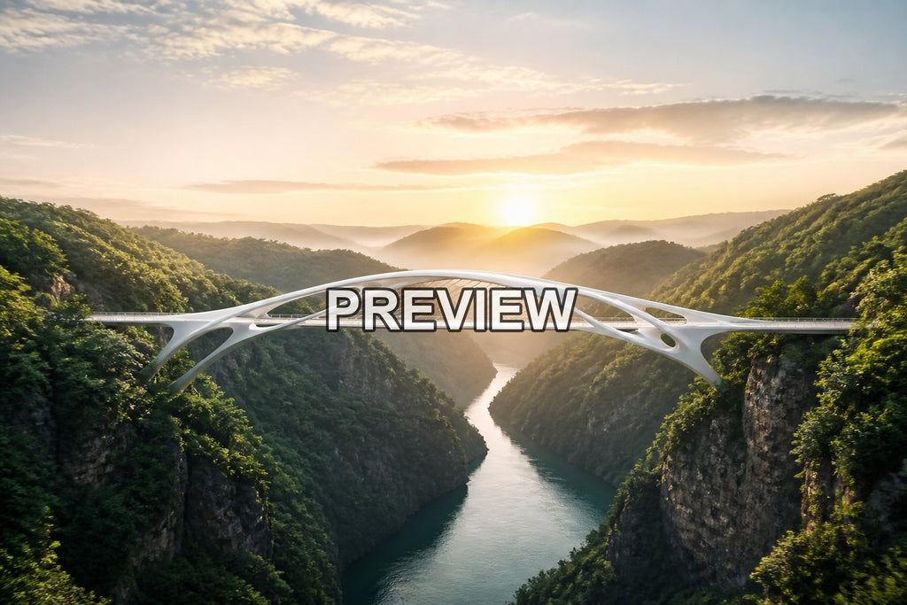 Futuristic Bridges – 10 Desktop & Phone Wallpaper Bundle – preview 1
