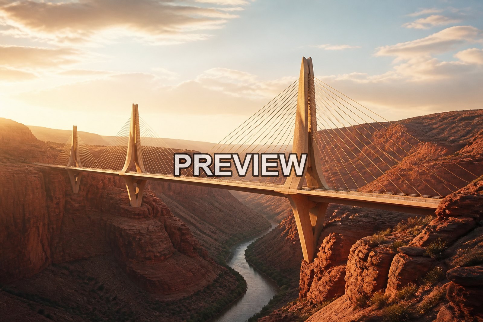 Futuristic Bridges – 10 Desktop & Phone Wallpaper Bundle – preview 4