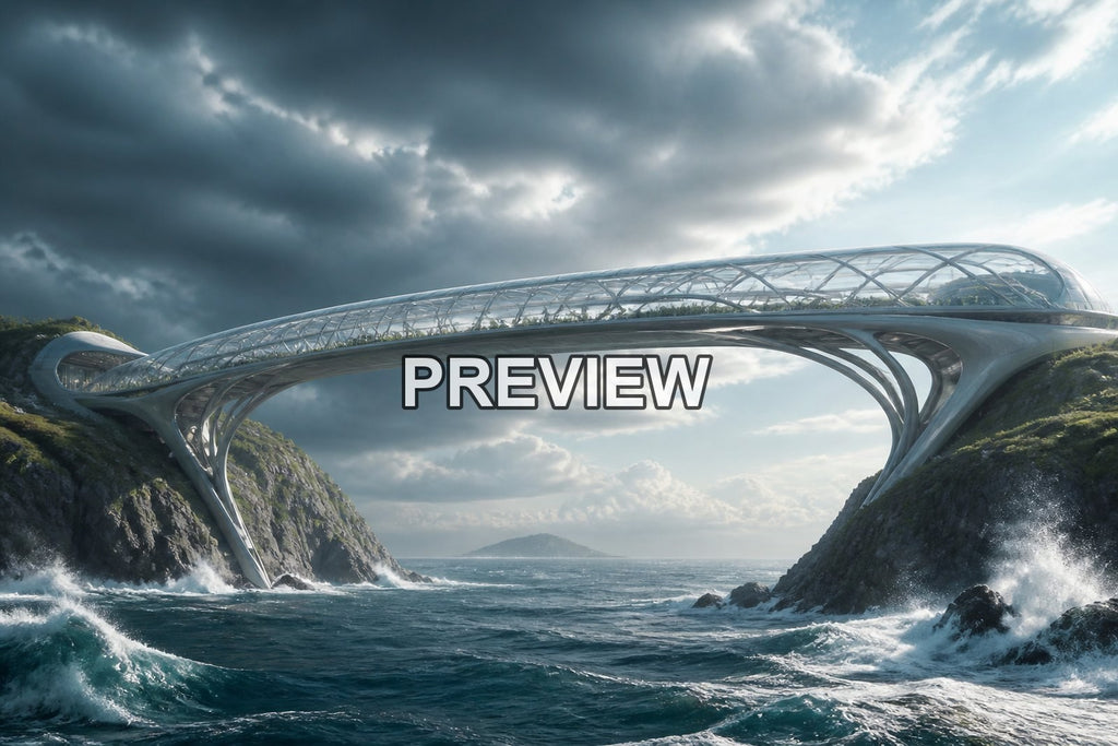 Futuristic Bridges – 10 Desktop & Phone Wallpaper Bundle – preview 6