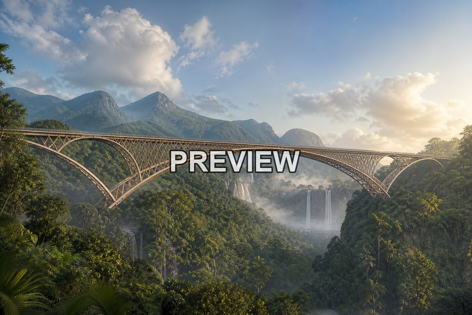 Futuristic Bridges – 10 Desktop & Phone Wallpaper Bundle – preview 8