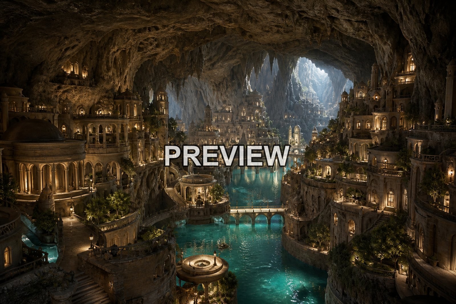 Underground Cities – 10 Desktop & Phone Wallpaper Bundle – preview 1
