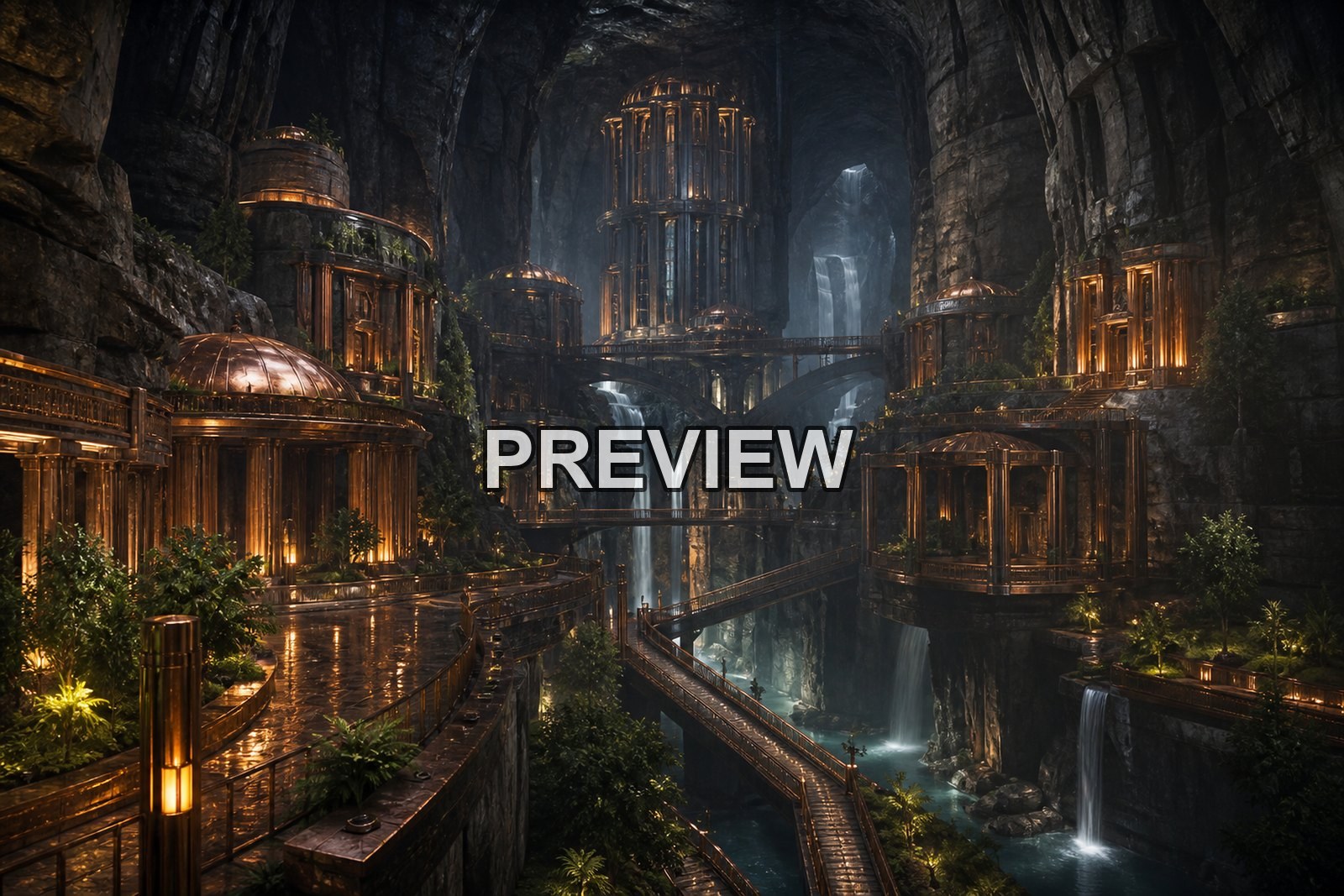 Underground Cities – 10 Desktop & Phone Wallpaper Bundle – preview 4