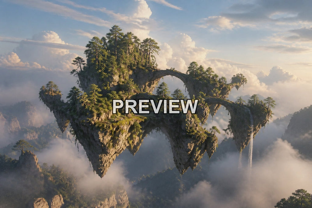 Floating Islands – 10 Desktop & Phone Wallpaper Bundle – preview 2