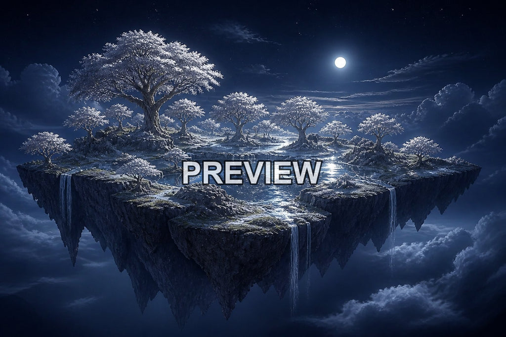 Floating Islands – 10 Desktop & Phone Wallpaper Bundle – preview 9