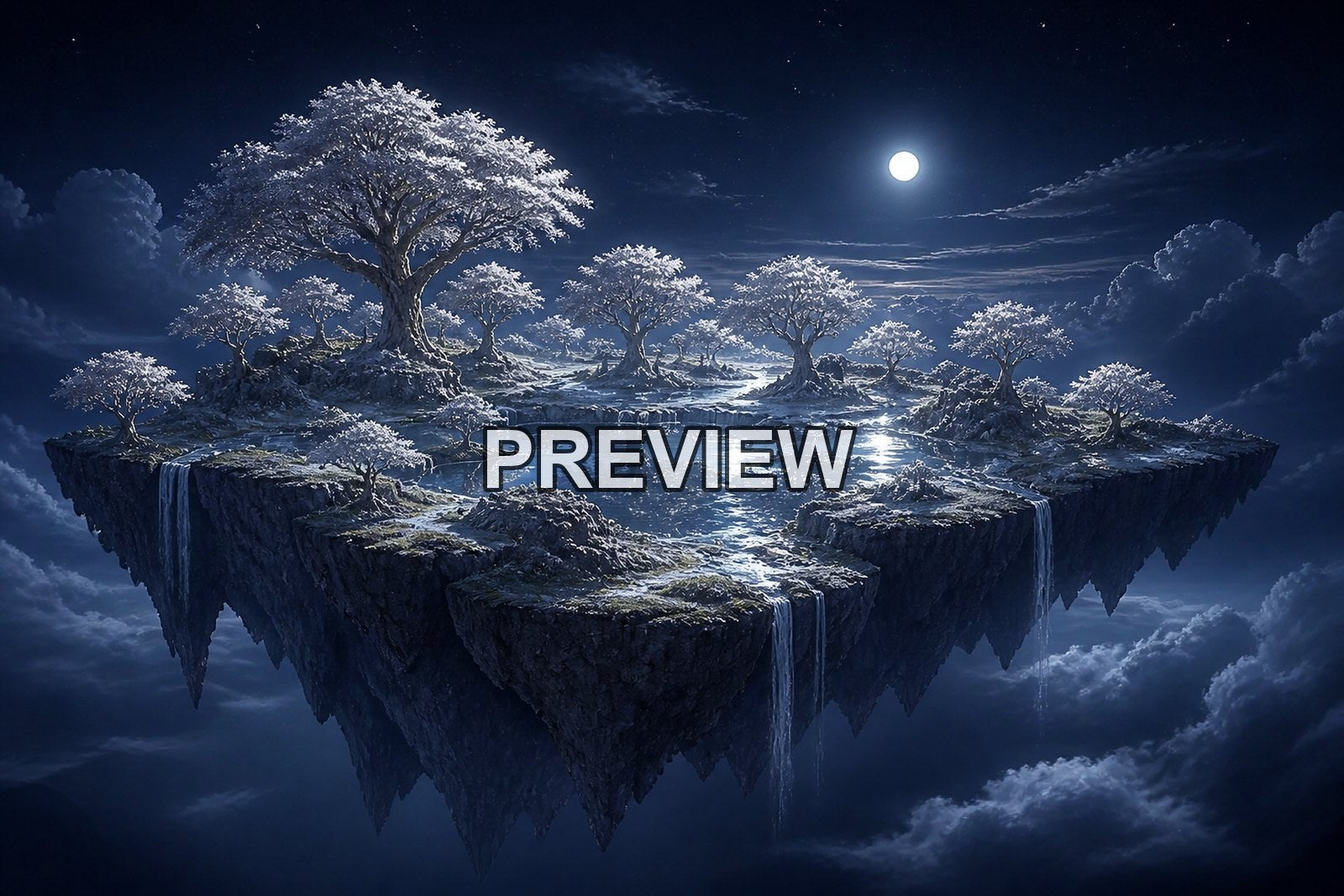 Floating Islands – 10 Desktop & Phone Wallpaper Bundle – preview 9