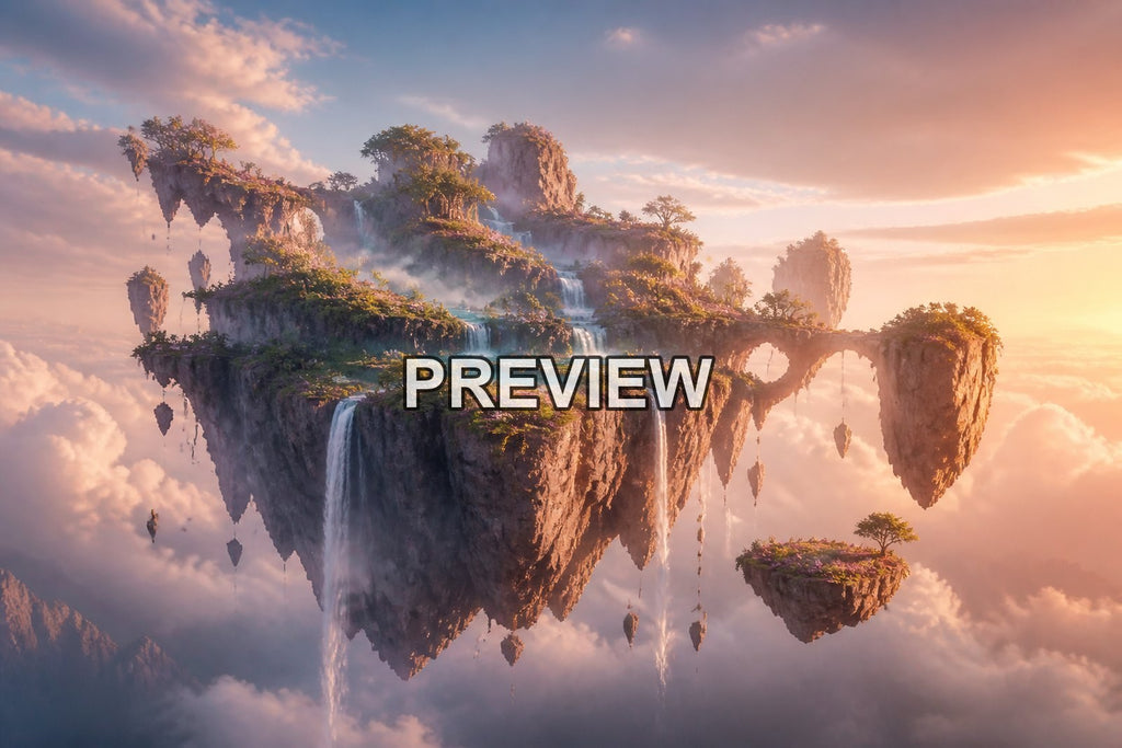 Floating Islands – 10 Desktop & Phone Wallpaper Bundle – preview 10
