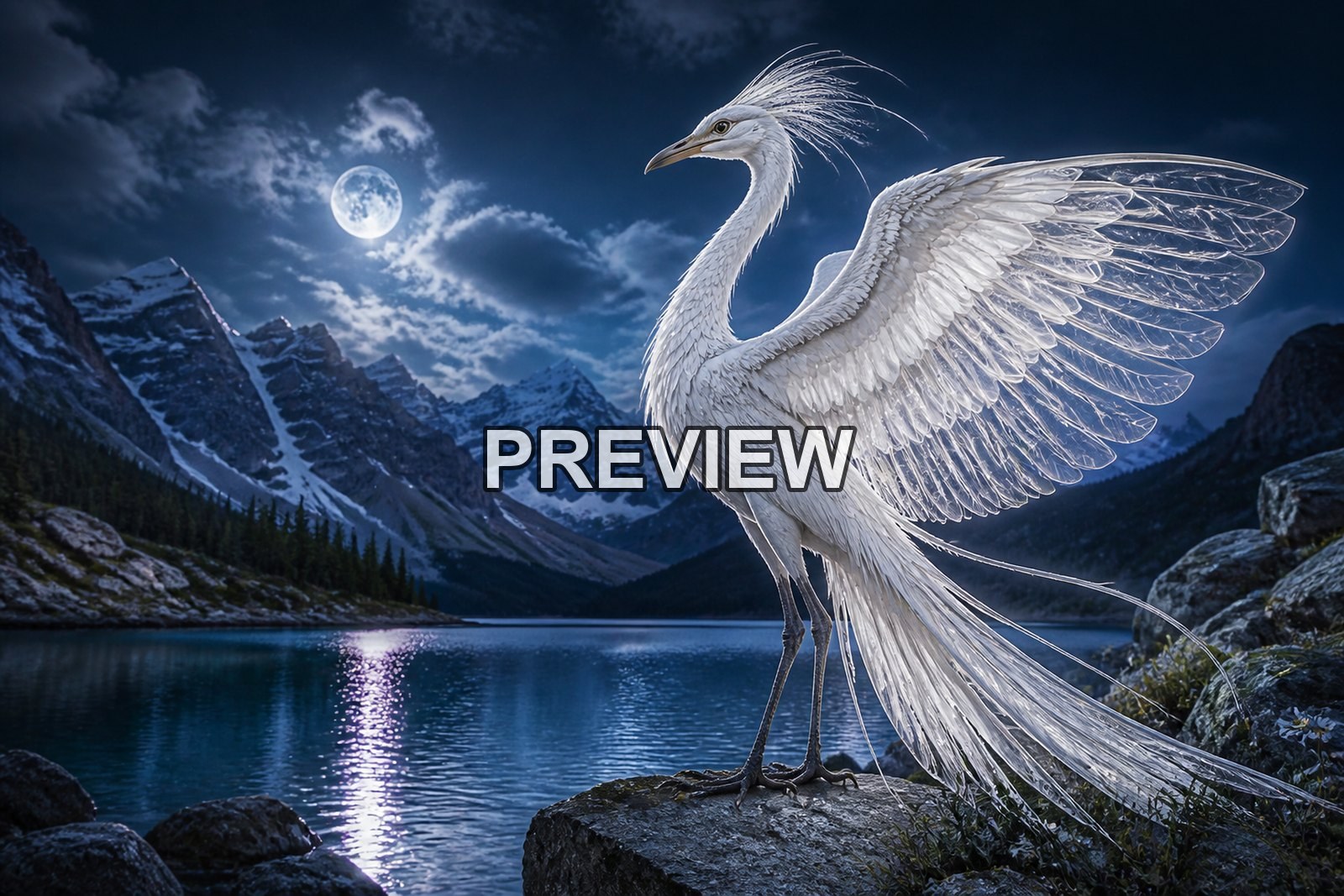 Fantasy Birds – 10 Desktop & Phone Wallpaper Bundle – preview 2