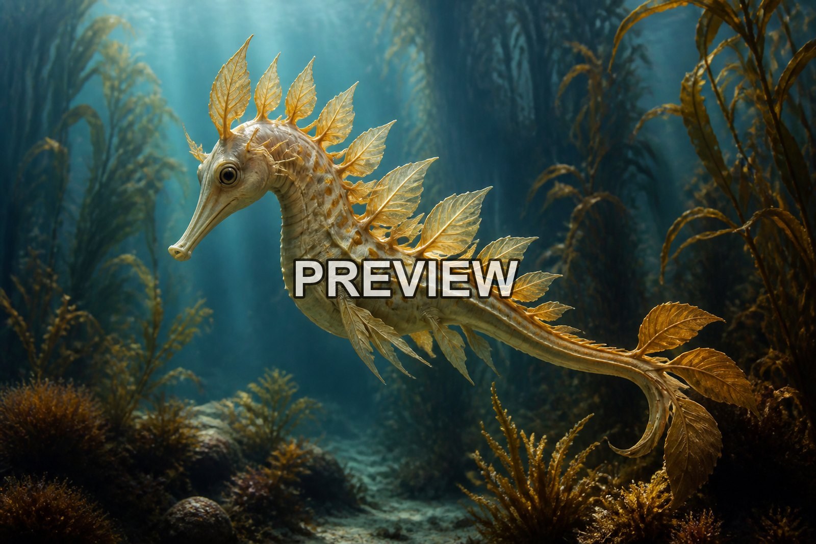 Fantasy Sea Creatures – 10 Desktop & Phone Wallpaper Bundle – preview 3