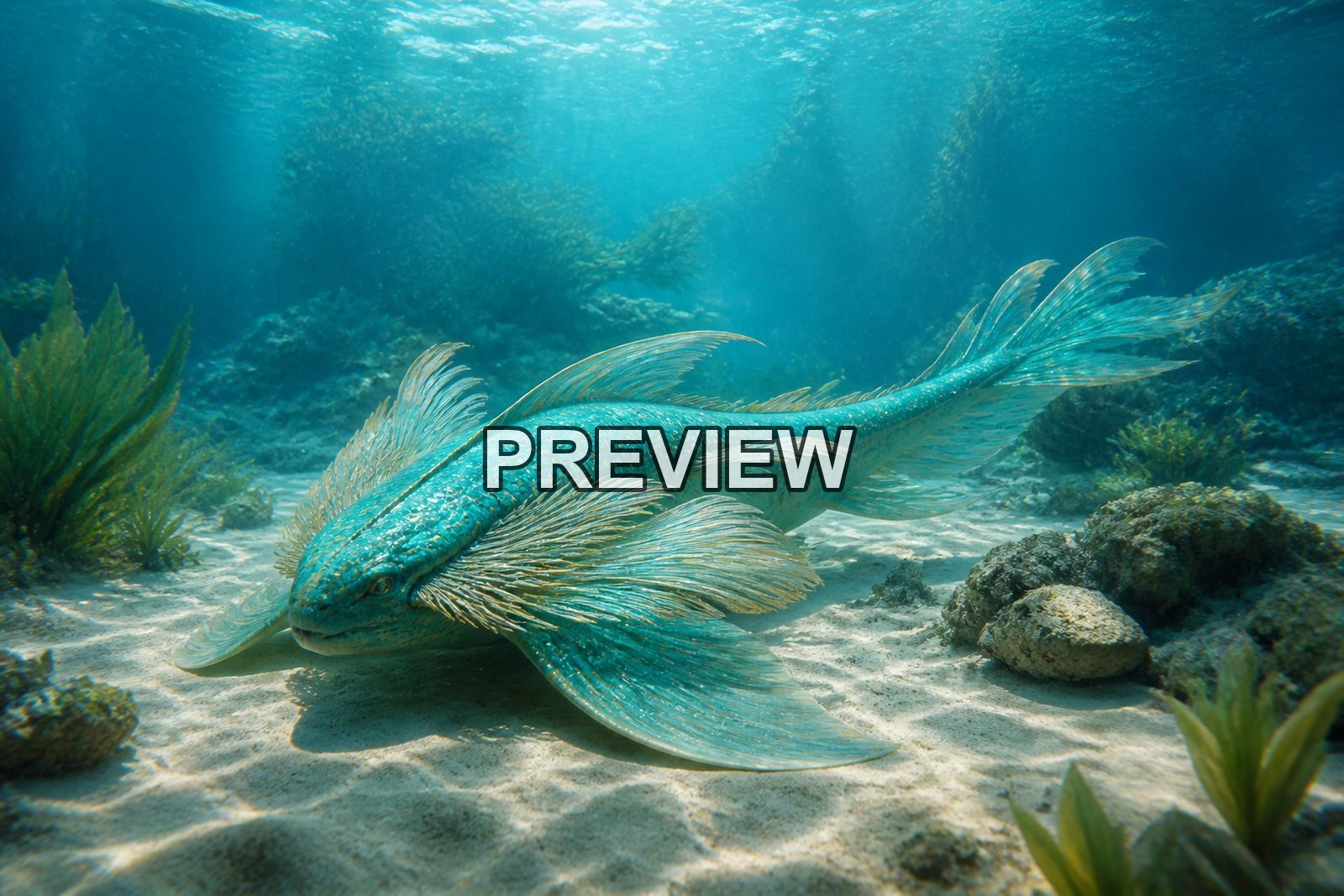 Fantasy Sea Creatures – 10 Desktop & Phone Wallpaper Bundle – preview 4