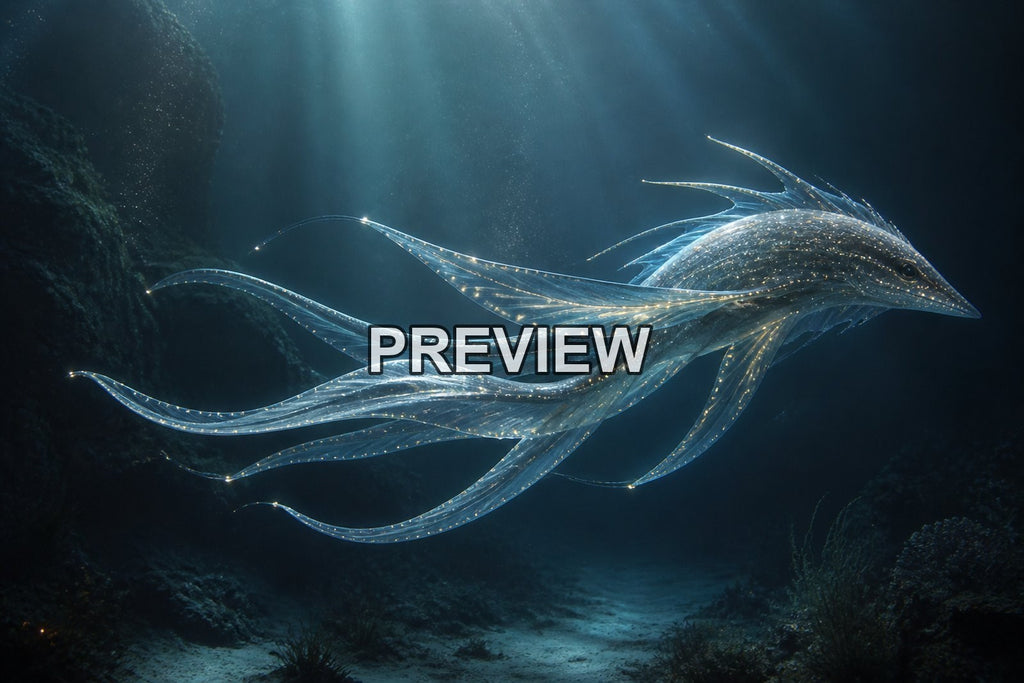 Fantasy Sea Creatures – 10 Desktop & Phone Wallpaper Bundle – preview 5