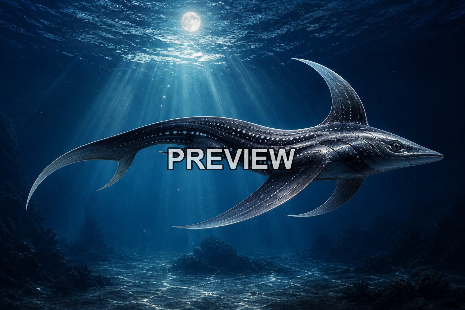 Fantasy Sea Creatures – 10 Desktop & Phone Wallpaper Bundle – preview 9