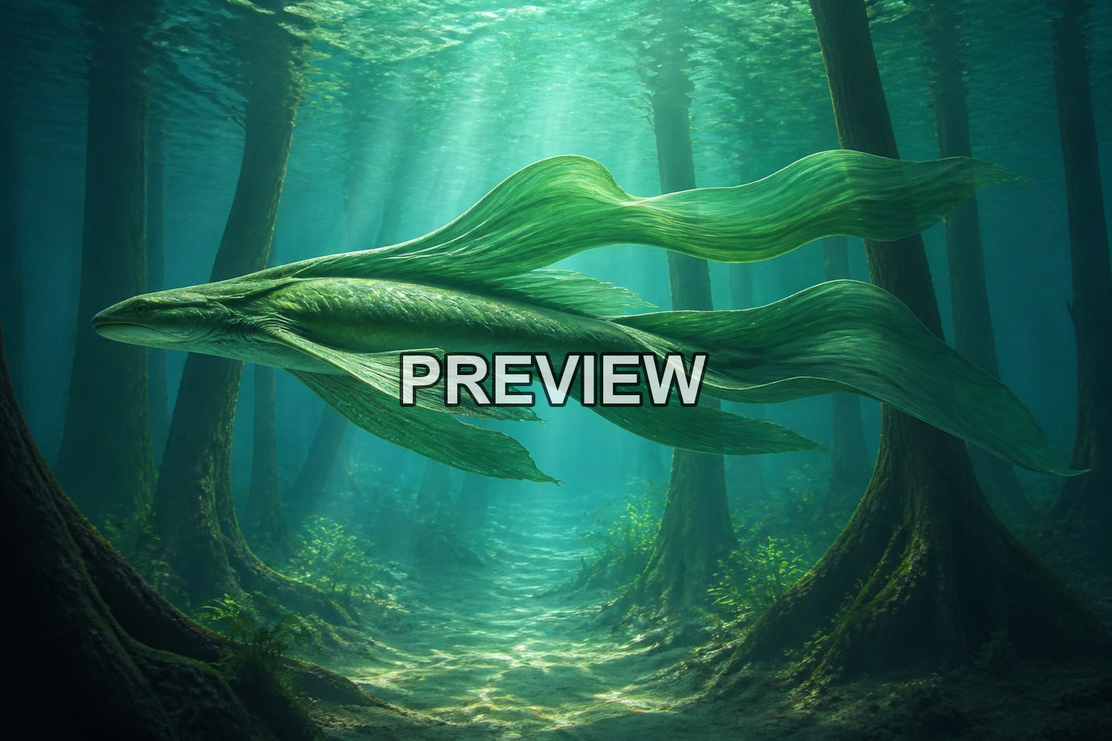 Fantasy Sea Creatures – 10 Desktop & Phone Wallpaper Bundle – preview 10