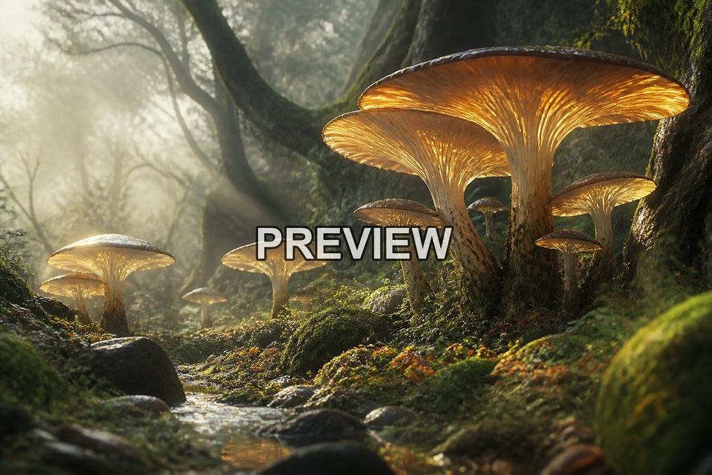 Fantasy Mushroom Worlds – 10 Desktop & Phone Wallpaper Bundle – preview 1